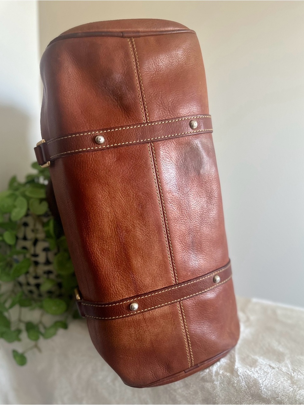 Dooney & Bourke Large Vintage Florentine Leather Satchel - Picture 11 of 16